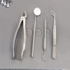 SET OF 4 PCS ORAL DENTAL SURGERY EXTRACTION KIT WITH EXTRACTING FORCEPS #22