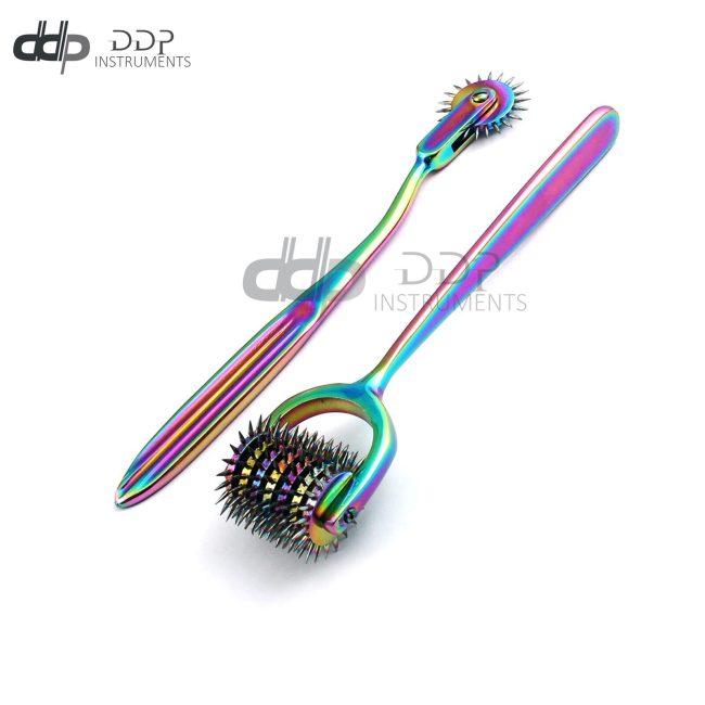 Set Of 2 Wartenberg Neurological Pin Wheel Pinwheel 1 & 7 Head Diagnostic Multi