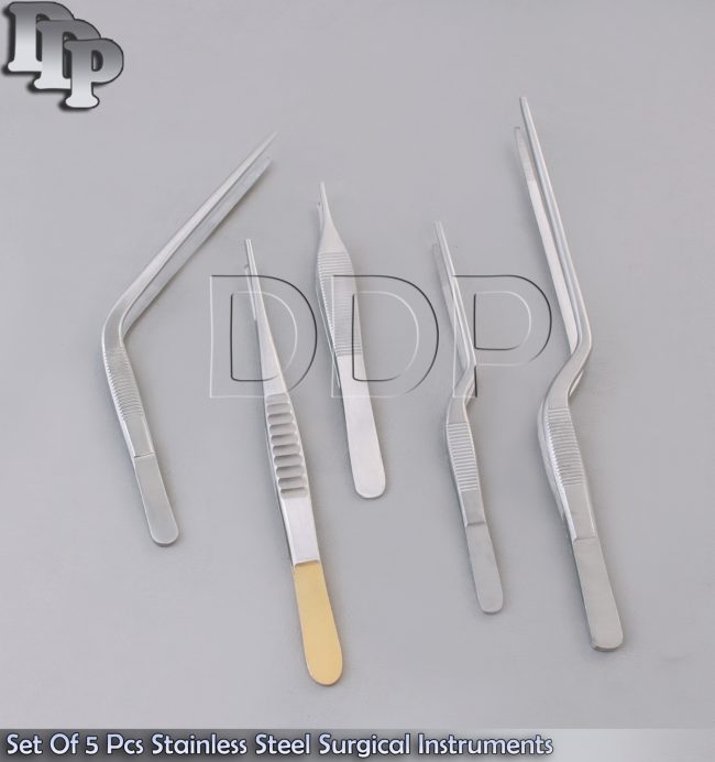 Set Of 5 Pcs Stainless Steel Surgical Instruments, DS-648