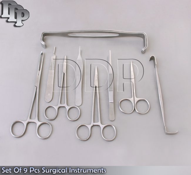 Set Of 9 Pcs Surgical Instruments DS-641