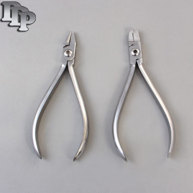 Set of 2 Bird Beak Plier & Primary Crown Crimping Plier Orthodontic Set