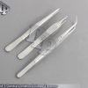 Set of 3 Dental London College Tweezer Dental Serrated Tip Cotton & Dressing