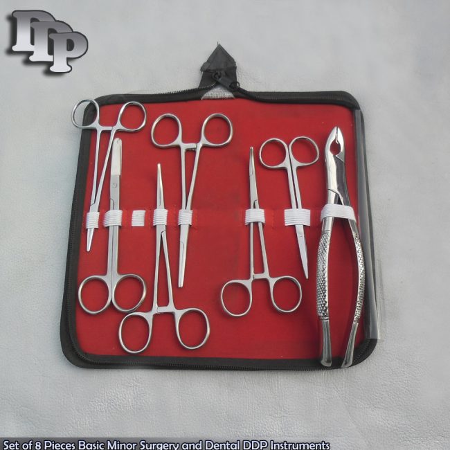 Set of 8 Pieces Basic Minor Surgery and Dental Kit DS-786