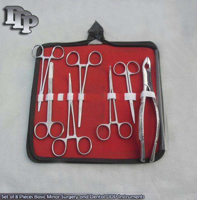 Set of 8 Pieces Basic Minor Surgery and Dental Kit DS-786