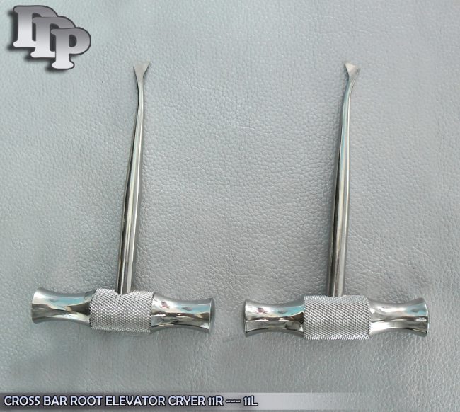 T Cross-Bar Dental Winter Elevator Shank Blade Left+Right Extraction Instruments