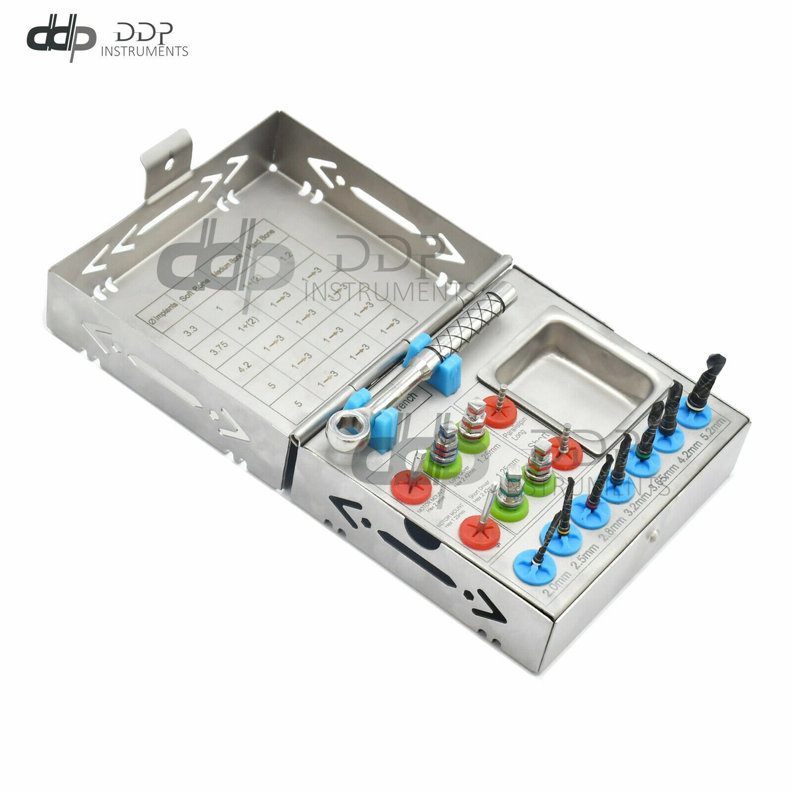 Dental Trephine Drills Kit Basic Ratchet Drivers & Parallel Pins Bur Holder - Image 7