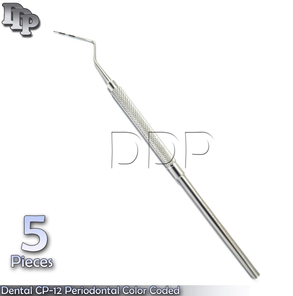 X5 Dental CP-12 Probe Periodontal Color Coded Marking Measuring Depth Probes Kit