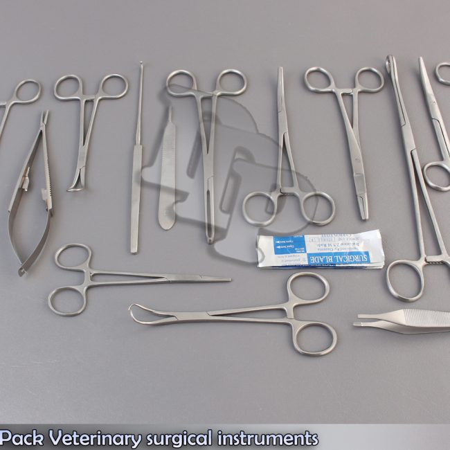 119 PCS OR GRADE Spay Neuter Pack Veterinary surgical instruments FORCEPS