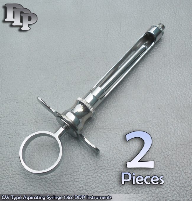 2 Pieces Of C-W Type Aspirating Syringe 1.8cc Instruments