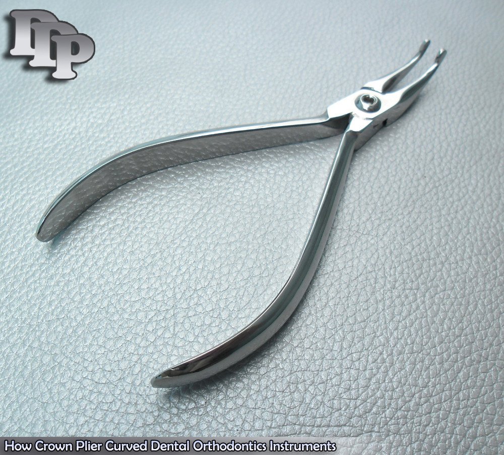 2 Pliers How Crown Dental 1 STRAIGHT. 1 CURVED ORTHODONTIC Instruments - Image 3