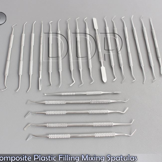 21 Pcs Composite Plastic Filling Mixing Spatulas Waxing & Periosteals Dental