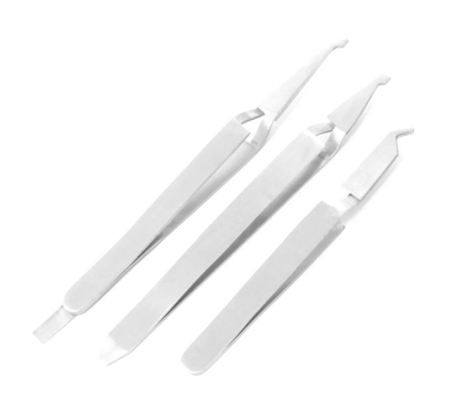 3 Bracket Removing / Placing Tweezer Plier Orthodontic Dental Instruments