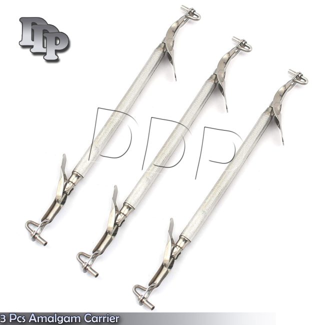 3 Pieces Of AMALGAM CARRIER Double Ended Mini 1.5mm / Regular 2mm