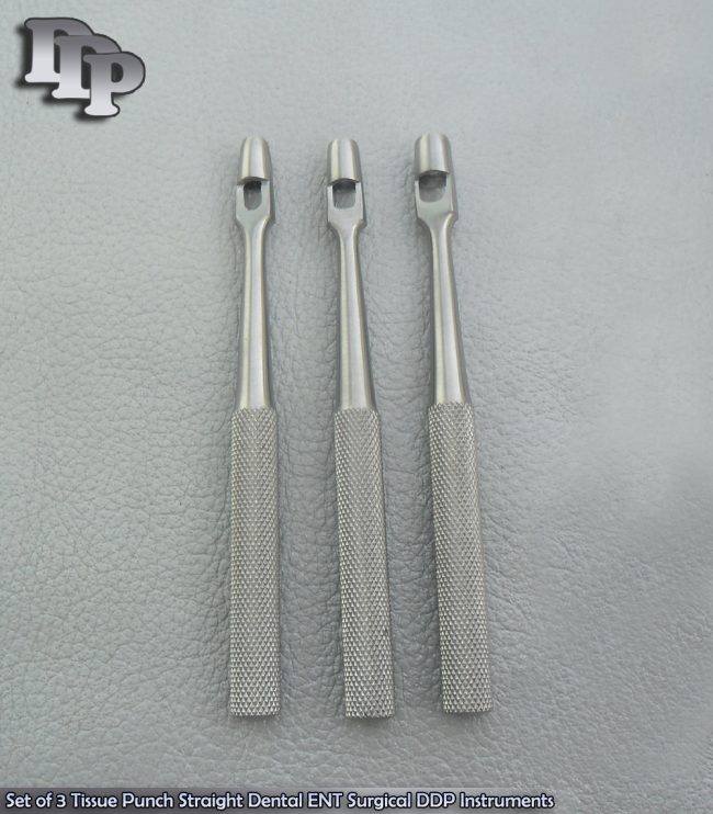 3 Tissue Punches Dental Instruments Top Quality Str