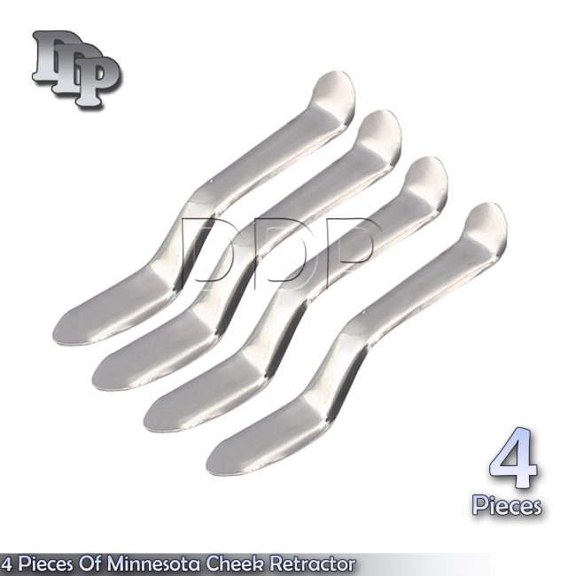 4 Pieces Of  Minnesota Cheek Retractor Dental Surgical Instruments