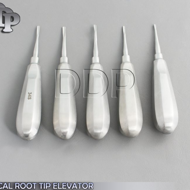 5 PCS STRAIGHT DENTAL SURGERY EXTRACTING APICAL ROOT TIP ELEVATOR