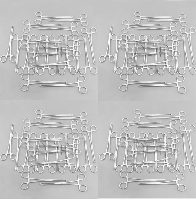 50 Pieces ALLIS TISSUE Forceps 6"+7'' 4x5 Teeth Surgical Instruments
