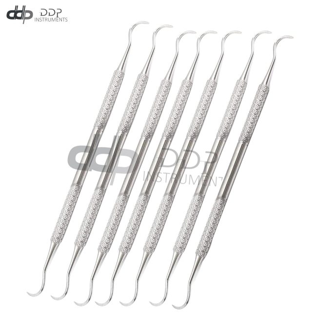 6 Pcs Dental Sickle Scaler H6/H7 Posterior Clinical Applicator Subgingivally