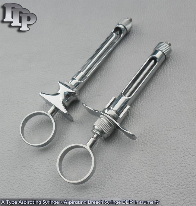 A Type Aspirating Syringe + Aspirating Breech Syringe Instruments
