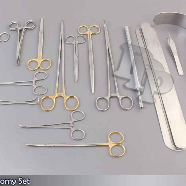 Basic Laparotomy Set 104 Pcs Surgical Instruments Medical Abdominal Gold DS-1120