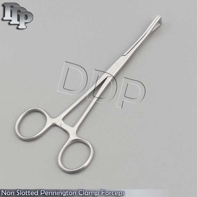 Body Piercing Non Slotted Pennington Clamp Forcep Tongue Belly Septum Lip