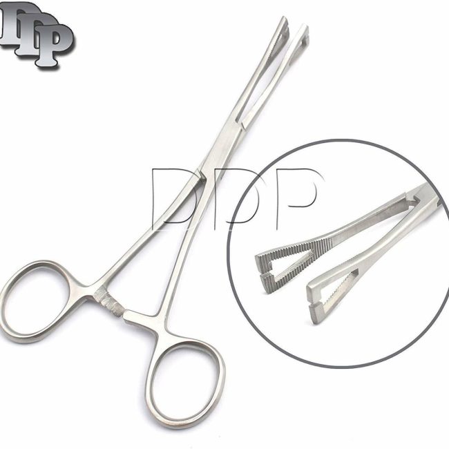 Body Piercing Slotted Pennington Clamp Forceps 6'' Tongue Belly Lip Nose