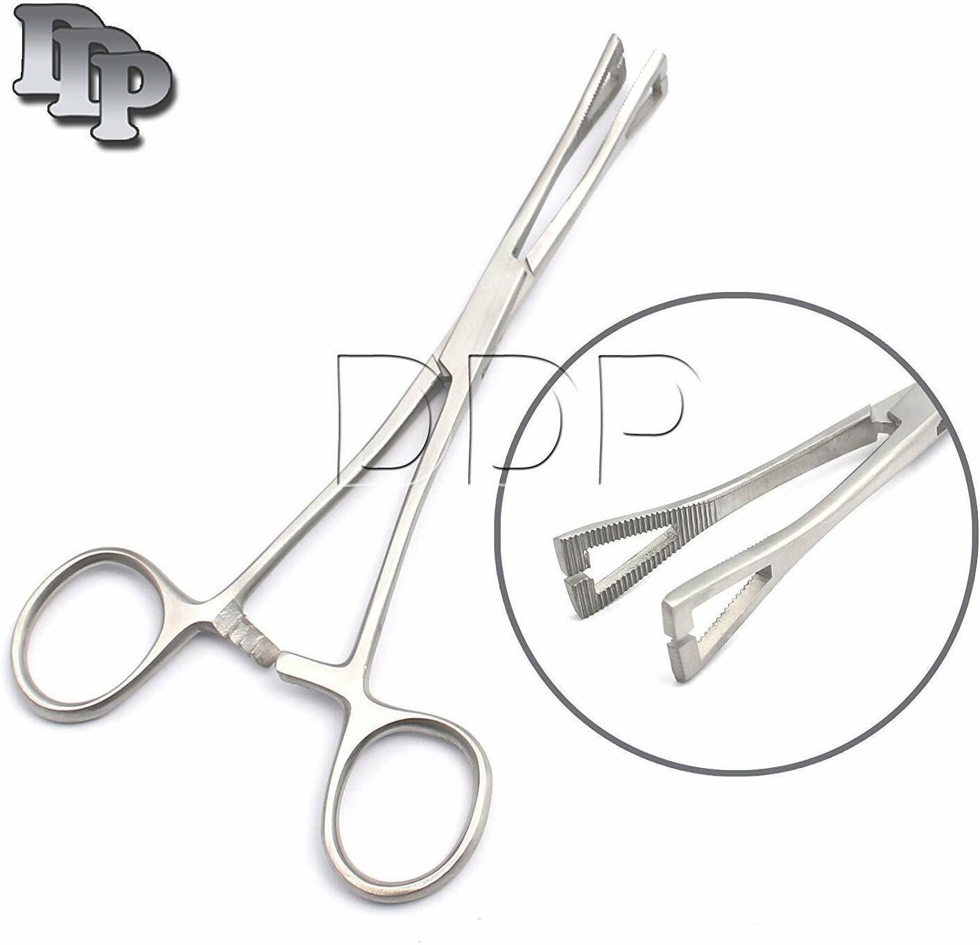 Body Piercing Slotted Pennington Clamp Forceps 6'' Tongue Belly Lip Nose
