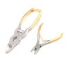 Cantilever Toe Nail Manicure Pedicure Podiatrist Nail Cutters Half Gold 2 Pieces