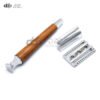 Classic Double Edge Wood Shaving Safety Razor Long Handle Shaver BTS-303