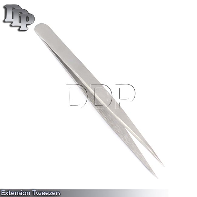 DDP Professional Tweezers Fine Straight Tip Eyelash Eyebrow Extension