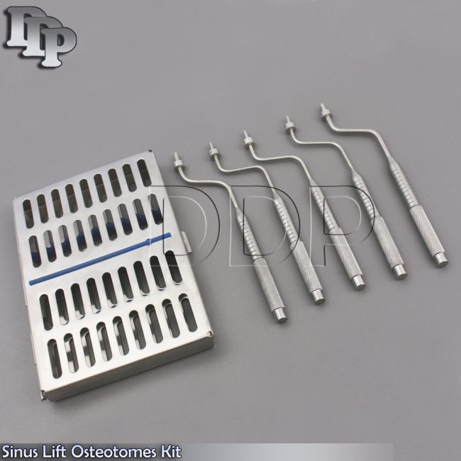 DDP-Sinus Lift Osteotomes Kit Offset Pointer Tip Free Cassette Implant Instrumen