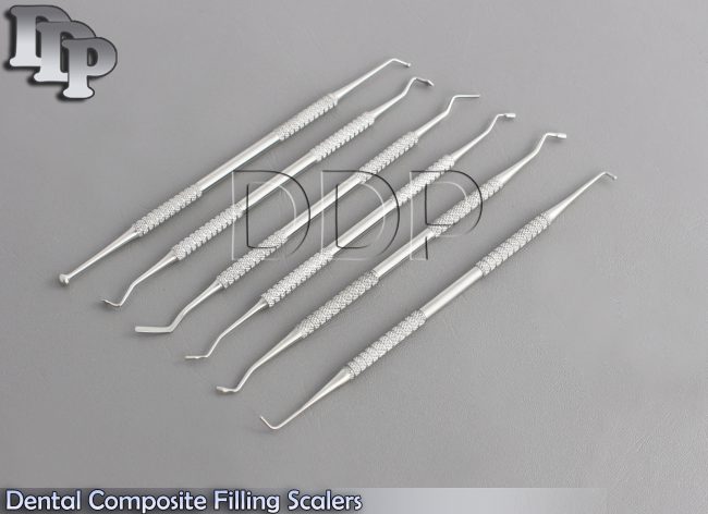 Dental Composite Filling Scalers Instruments Double Ended Set of 6 pieces PR-109