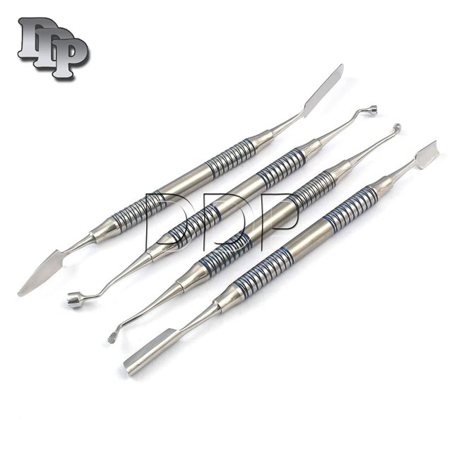 Dental Implant PRF Set of 4 Instruments Kit Surgical Surgery Compactor Carrier