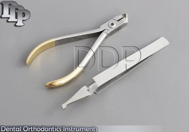 Dental Orthodontics Instruments Distal End Cutter Bracket Tweezers Kit Lab