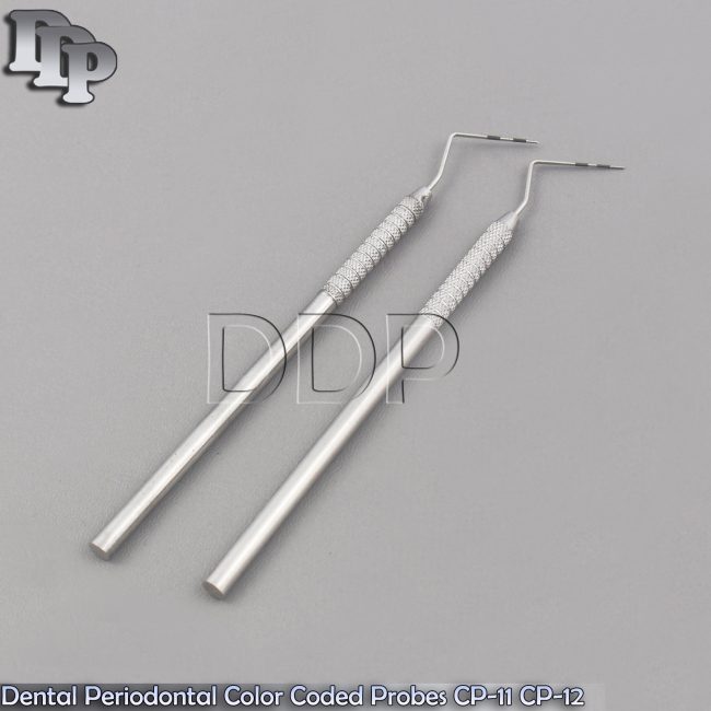 Dental Periodontal Color Coded Probes CP-11 CP-12 Tooth Measuring Screening Set
