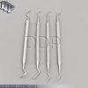 Dental Probes , 4 Piece Set, Stainless Steel Surgical Dental Instruments