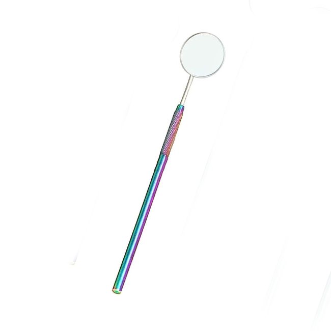 Dental Rainbow Mouth Mirror #5 With Handle For Teeth's ENT Dental Instruments