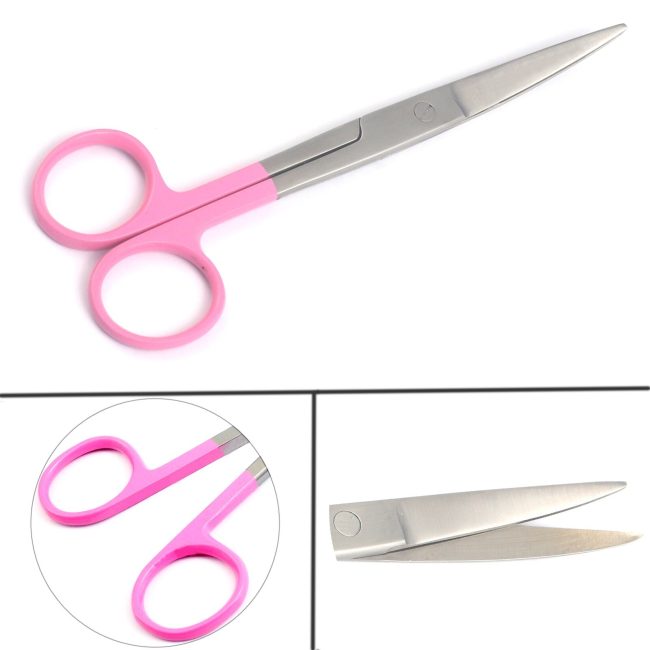 Dissecting Operating Scissors 5.5" Sharp/Sharp Curved Color Handle (Pink)