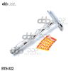 Double Edges Safety Razor With Long wavy Handle Stainless Steel BTS-322