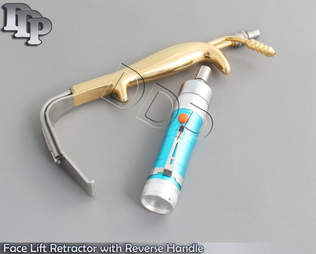 Face Lift Retractor(Blade 10cmx25mm) with Reverse Handle plastic surgery ,BST-03