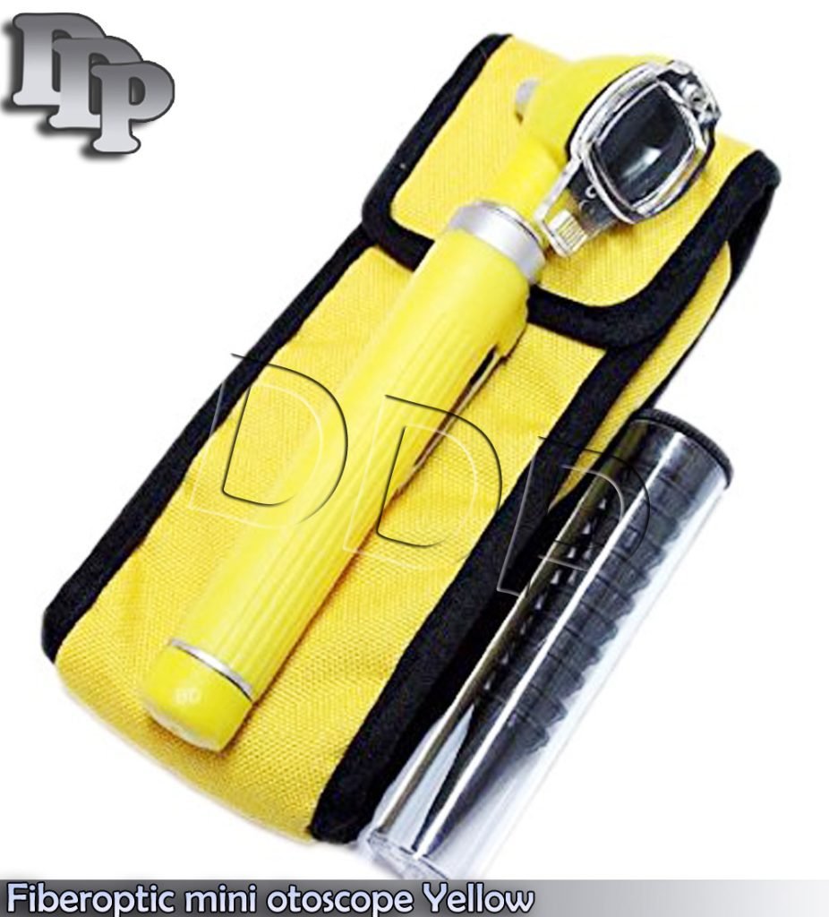 Fiber Optic Mini Otoscope Yellow Color (Diagnostic Set)