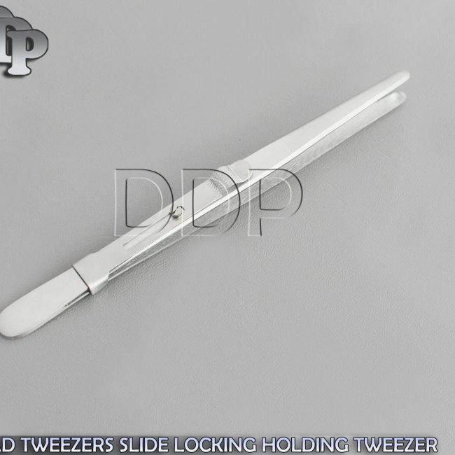 GEM & DIAMOND STONE TWEEZERS LOCKING JEWELRY TWEEZER SLIDE LOCK FINE TIP-A+ QLTY