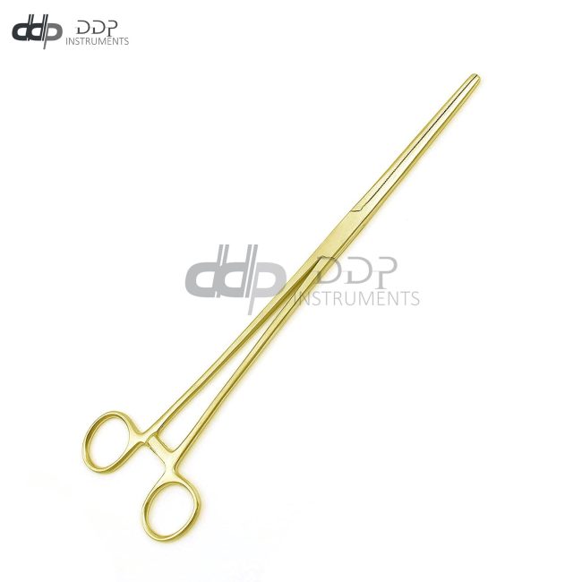 Hemostat Fishing Forceps 12" Straight Full Gold Locking Clamps Stainless Steel