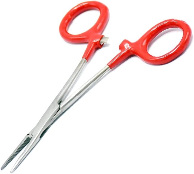 Hemostat Pean Forceps Surgical Instruments, Red Dep Handle 5.5" Straight