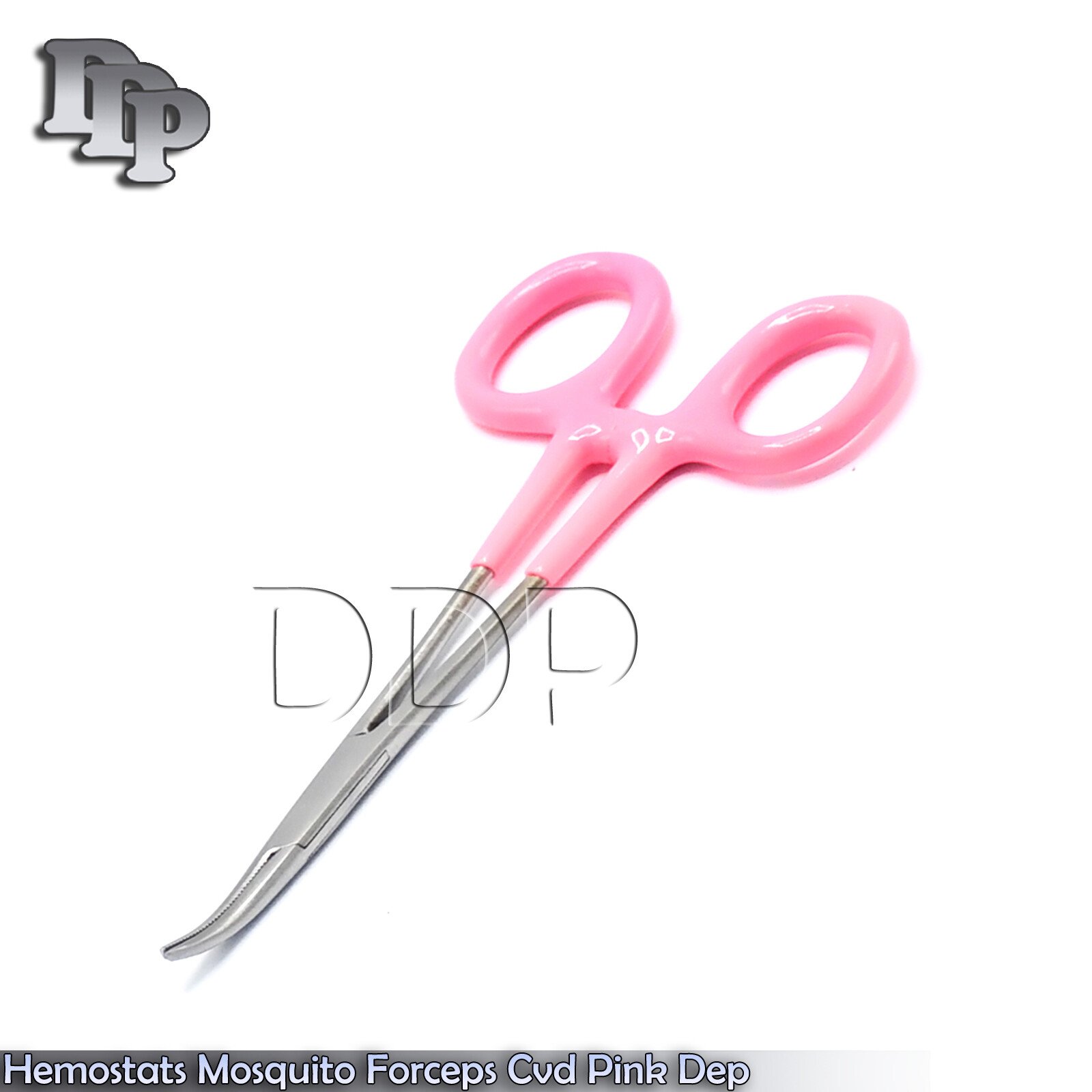 Hemostats Mosquito Forceps 5'', Pink Dep Handle Curved Surgical Instruments - Image 3