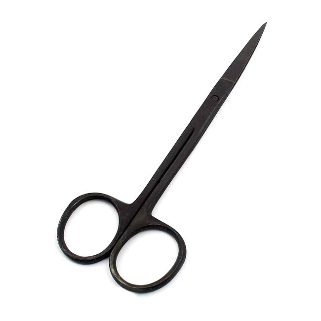 Iris Scissors Straight 4.5" Black Coated, Surgical Instruments