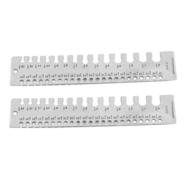 Lot Of 2 Wire Gauge Thickness Measuring Wire/Sheet Metal Gage Measurement Plate