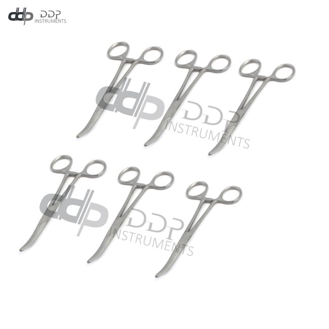Lot Of 6 Pieces Carmalt Forceps Curved 6.25" Surgical Instruments Stainless