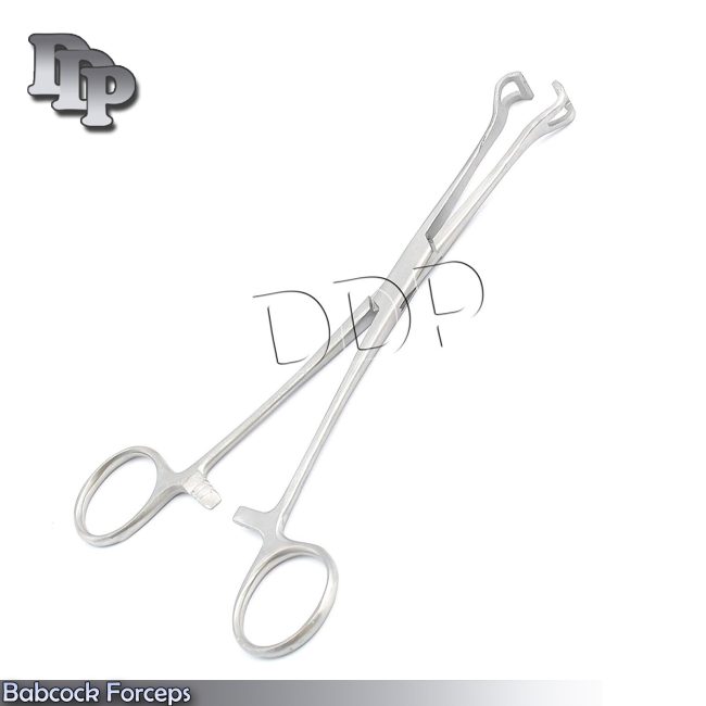 NEW Hemostatic and Ring Handled Babcock Intestinal Forceps, 15 mm Wide, 7.75" Le