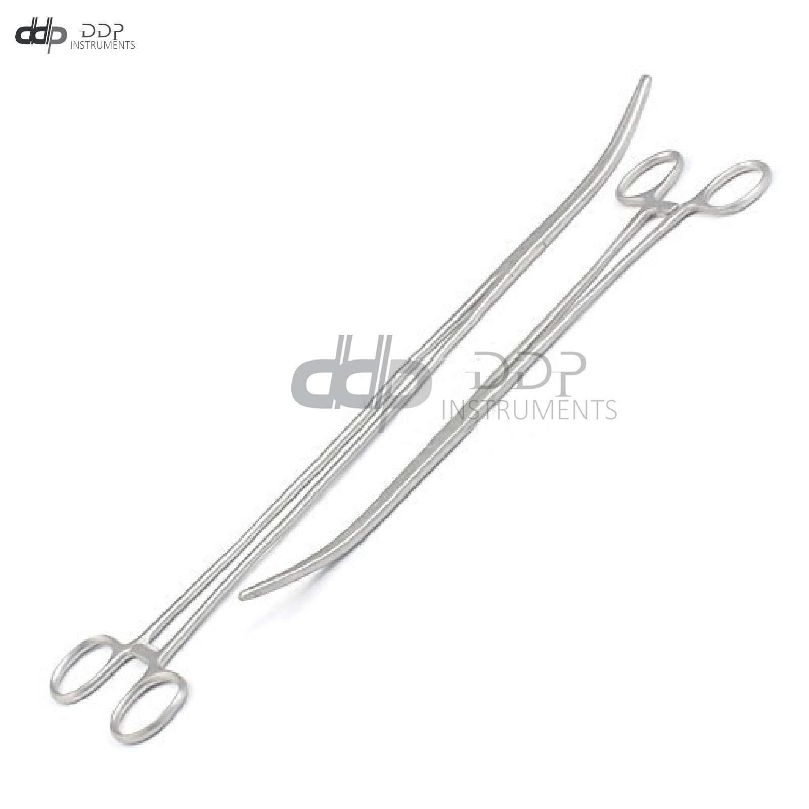 New 2pc Set 9" + 18" Curved Hemostat Forceps Locking Clamps Stainless Steel